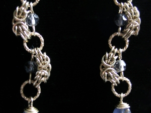 Noreen (Earrings)(Sterling Silver/Iolite/Tanzanite)