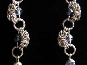 Noreen (Earrings)(Sterling Silver/Iolite/Tanzanite)