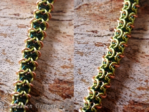 Reinforced Ilkorin (Bracelet)(Copper/Teal/Lime Green)
